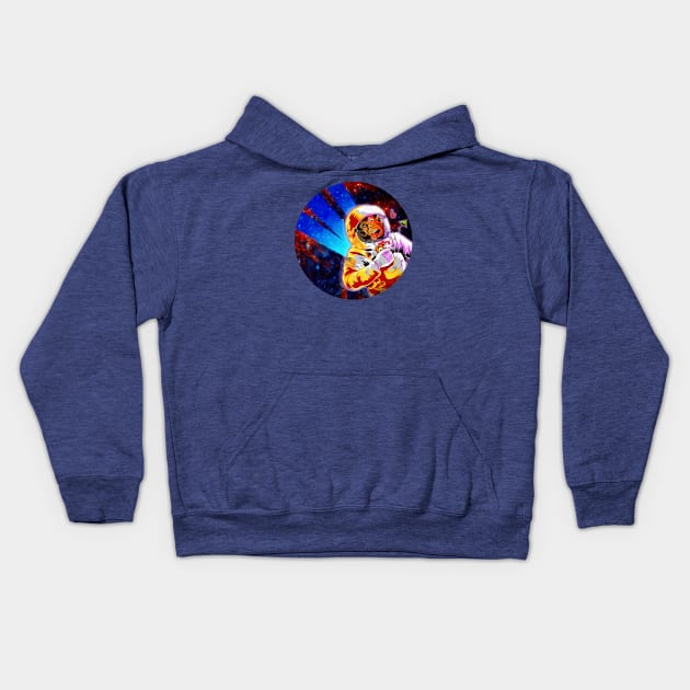 Space Chimp Kids Hoodie by zerostreet